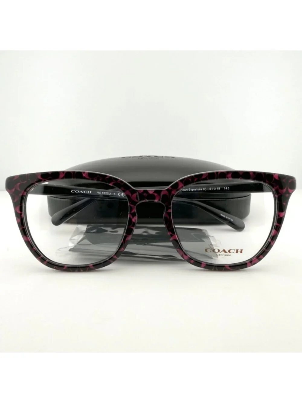 Coach HC6222U 5783 Eyeglasses Frames Ruby Pearl Signature C 51-19-145